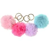 Porte Clefs Fluffy Balle Pastel 6 Cm