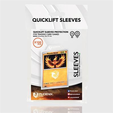 Card Quicklift Sleeves (X100) Phoenix Shield©
