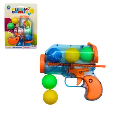 Blister Pistolet Bowling 14,5 Cm avec 5  Balles