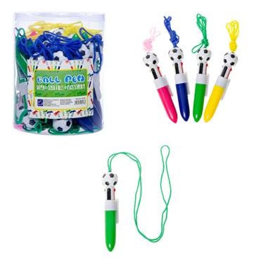 Stylo 4 Couleurs Foot Cordon
