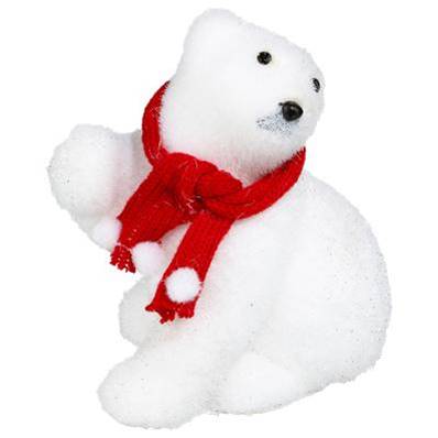 Déco Noel Ours Assis 14 cm