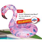 Bouee Flamant Fleuri 120 x 90