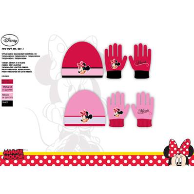 Set Bonnet + Gants Minnie T.Unique 