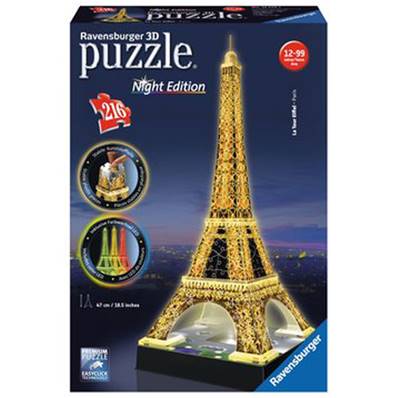 Ravensburger - Puzzle 3D Tour Eiffel Illuminée