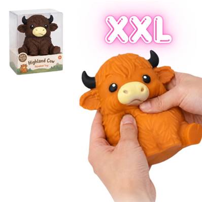 Squishy Higland Cow XXL Antistress 13 x 9,5 x 13 Cm