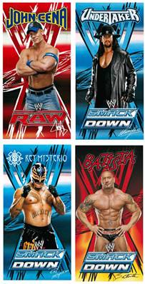 Serviette CATCH WWE 75x150cm (10 ass ) 100% coton