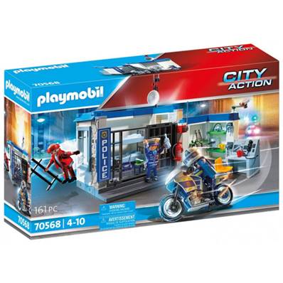 Playmobil - Poste De Police Et Cambrioleurs
