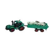 Tracteur Friction+ Remorqe animaux 32 cm