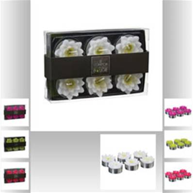 Boite 6 Bougies Lotus