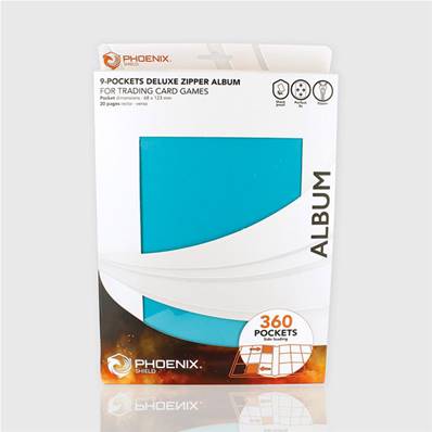 Zip Album Deluxe Turquoise 360 Cards Phoenix Shield©