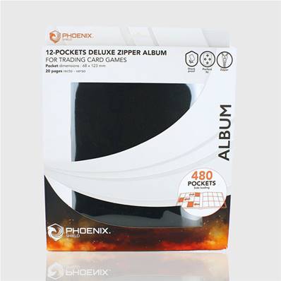 Zip Album Deluxe Black 480 Cards Phoenix Shield©