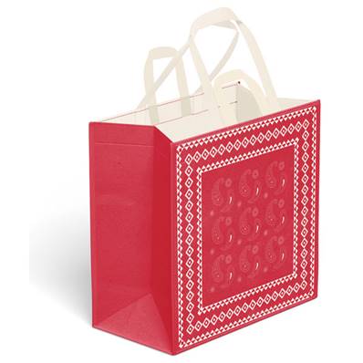 Sac Shopping Bandana Red 34 x 36  x14 Cm