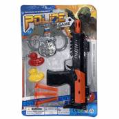 Blister Police Pistolet Menottes Flèches et Canards 21 x 31 Cm 