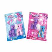 Blister 2 Poneys et Accessoires Coiffures 38 x 21 Cm