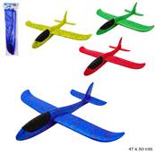 Avion Planeur Styro 47 x 50 Cm 4 Couleurs Assorties