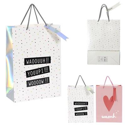 Sac Cadeau Imprime 27 x 12 x 38
