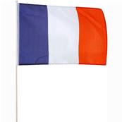 Drapeau France Baton 30 x 46 Cm