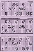 Cartons de loto par 3          