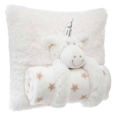 Coussin + plaid Licorne