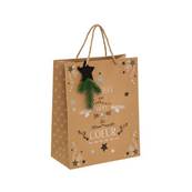 Sac Cadeau Kraft Paille/Bois MM