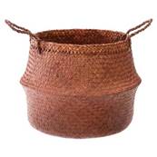 Panier Seagrass Pli Terracota