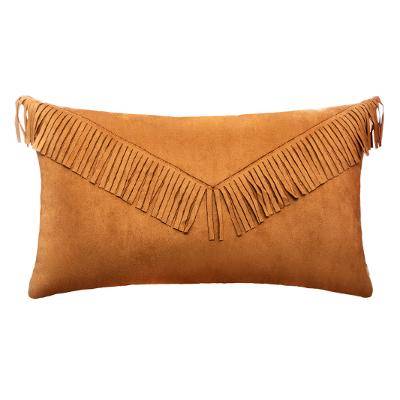 Coussin Suède Fringe Pop 30x50