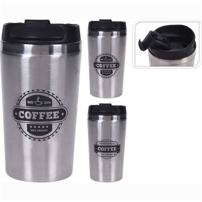 Mug de Voyage 450 ml Inox 8 x h16,5 Cm