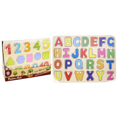 Puzzles Bois Alphabet ou Chiffres 20 x22.5