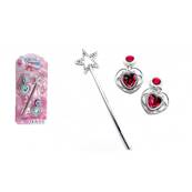 Blister Princesse Sceptre 16.5 Cm avec 2 Boucle D'oreilles