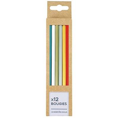 Boite 12 Bougies Assorties