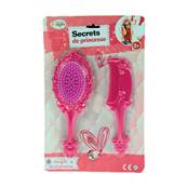 Blister Brosse et Peigne Princesse 18.4 x2.5 x 29 cm