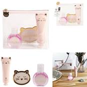 Coffret Cosmetique Chat 3 accessoires 