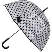 Parapluie Dôme Transparent à Pois Ø86cm, 8 baleines
