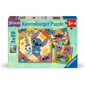 Puzzles 3X49 P  Aloha ! - Disney Stitch 