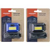 Blister Lampe Frontale COB 2W 80 Lumens GRUNDIG