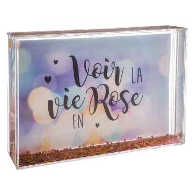 Cadre Glitter A Eau 10x15 (modèle aléatoire rose ou bleu)