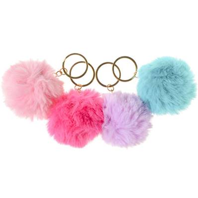 Porte Clefs Fluffy Balle Pastel 6 Cm