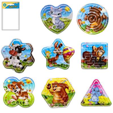 Jeu de patience labyrinthe 6 Cm 8 Formes