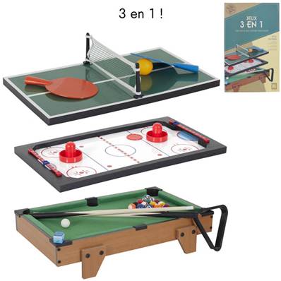 Table De Jeux 3 En 1
