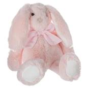 Peluche Lapin Noeud (existe en blanc, gris et rose). 