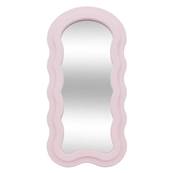 Miroir Vague Enfant Ayna 60 x 30 cm Rose (MDF) 