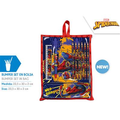 Set Papeterie et Trousse Métal Spiderman