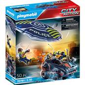 PLAYMOBIL - Policier Parachutiste & Quad Du Bandit