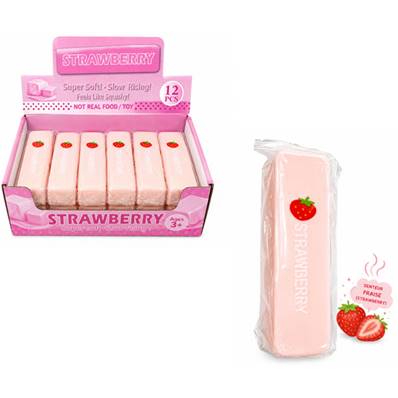 Squishy Butter Fraise 14 Cm avec Odeur de Fraise
