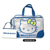 Sac Plage Moyen Modèle Bleu HELLO KITTY 32 x 23 Cm 