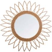 Miroir Rotin Soleil Pointu D50