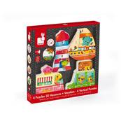 Coffret 4 Puzzles 3D Vacances