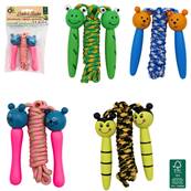Corde à Sauter Poignée Animal en Bois 2,10 Mètres 4 Modèles Assortis