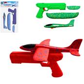 Avion Planeur Styro avec Pistolet 24 Cm 3 Couleurs Assorties