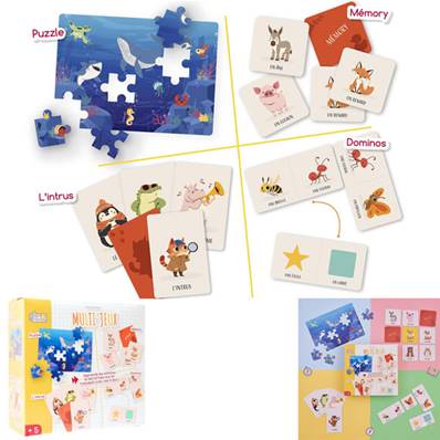 Boite de Jeux Educatif 4 en 1 